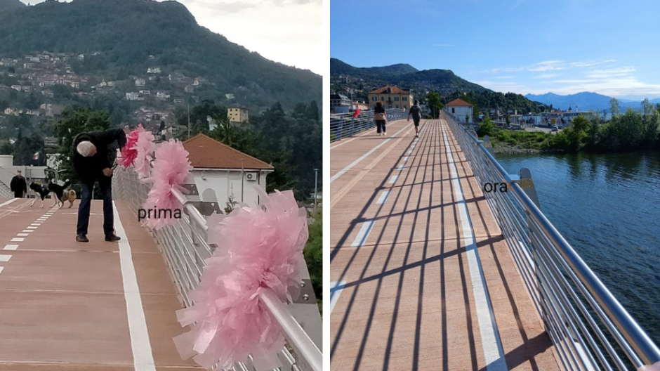 Verbania si prepara al Giro d’Italia, vandalizzate le decorazioni a Intra